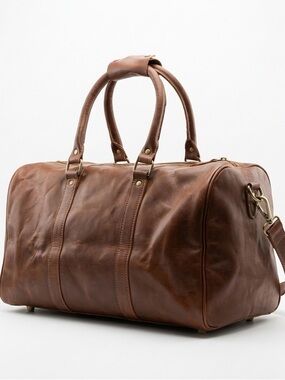 Johnny Fly Brown Leather Weekender Bag